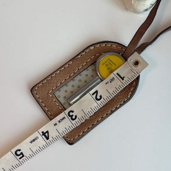 Fossil Luggage Tag Bag Charm - Picture 9 of 11
